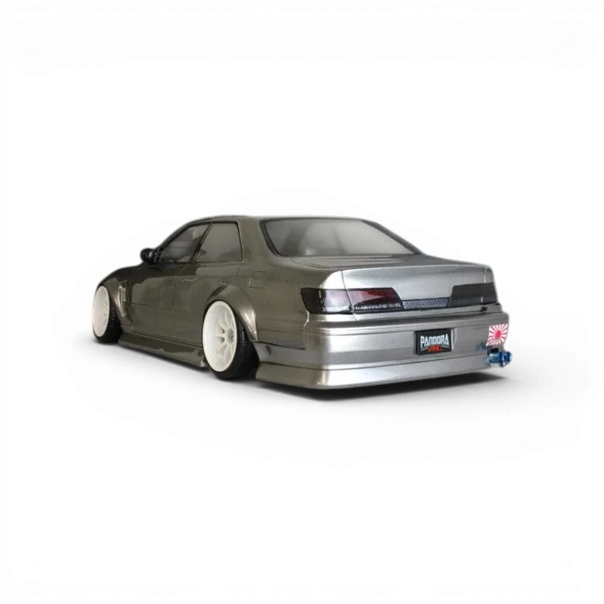 Carrosserie Toyota Mark II JZX100 BN Sports pour voiture radiocommandée Pandora RC, détail de la peinture et des finitions.