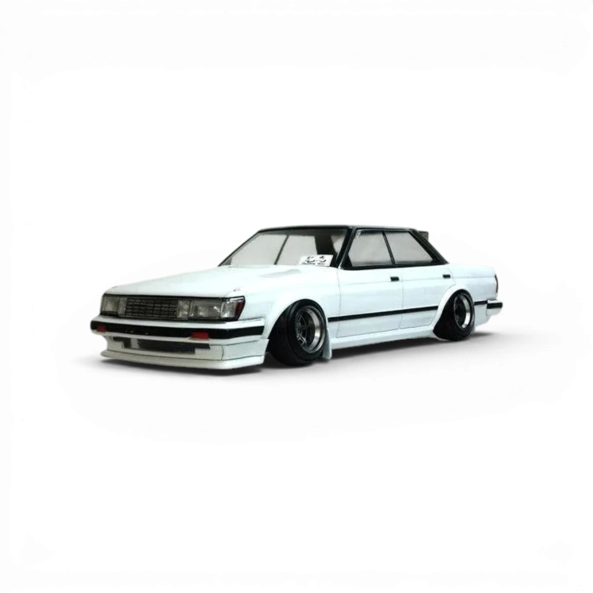 Modèle réduit de la carrosserie Toyota Mark II JZX71 Ver. 2 de Pandora RC, vue de face avec détails précis.