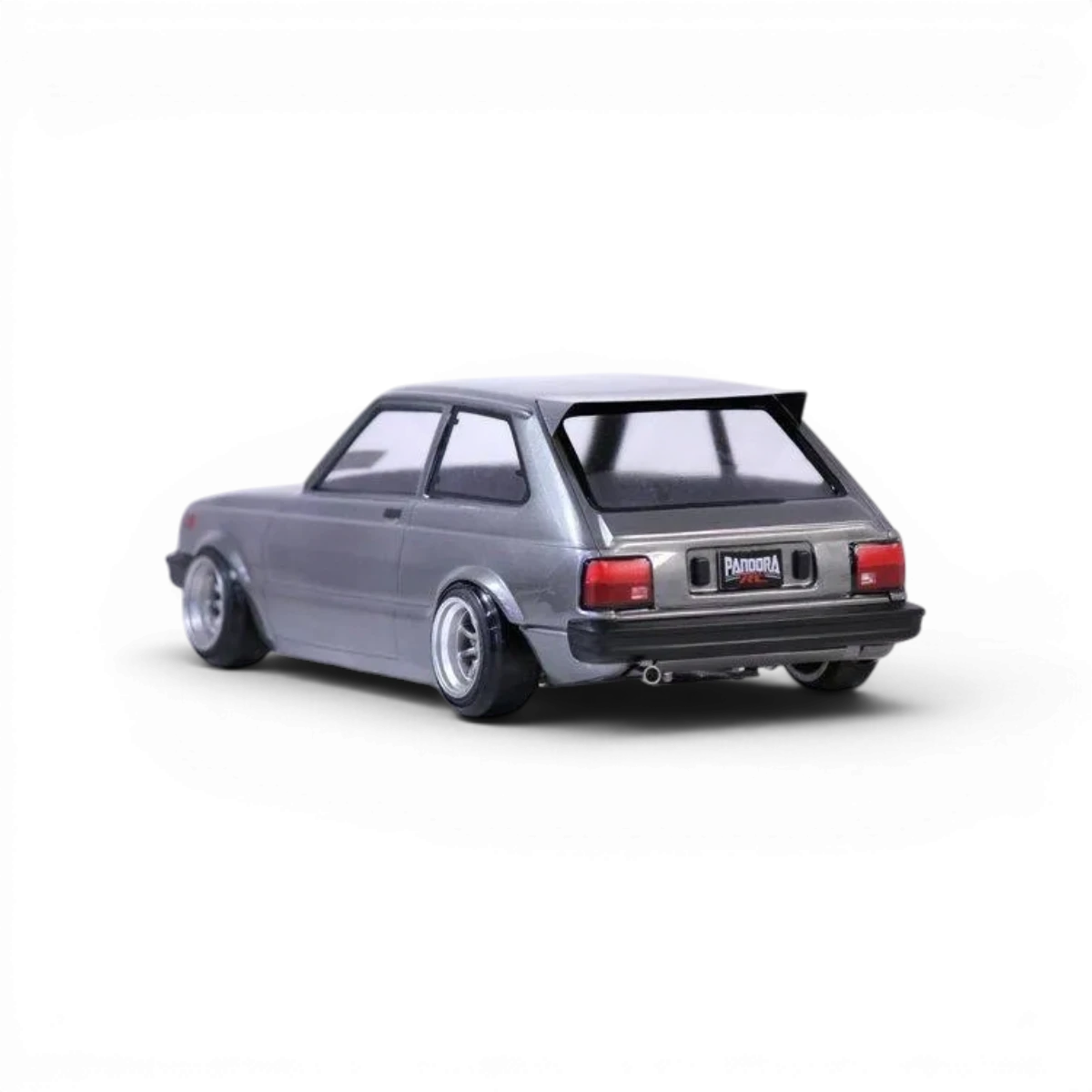 Modèle de carrosserie Toyota Starlet KP61 tardif de Pandora RC, voiture miniature pour radiocommande, vue de face.