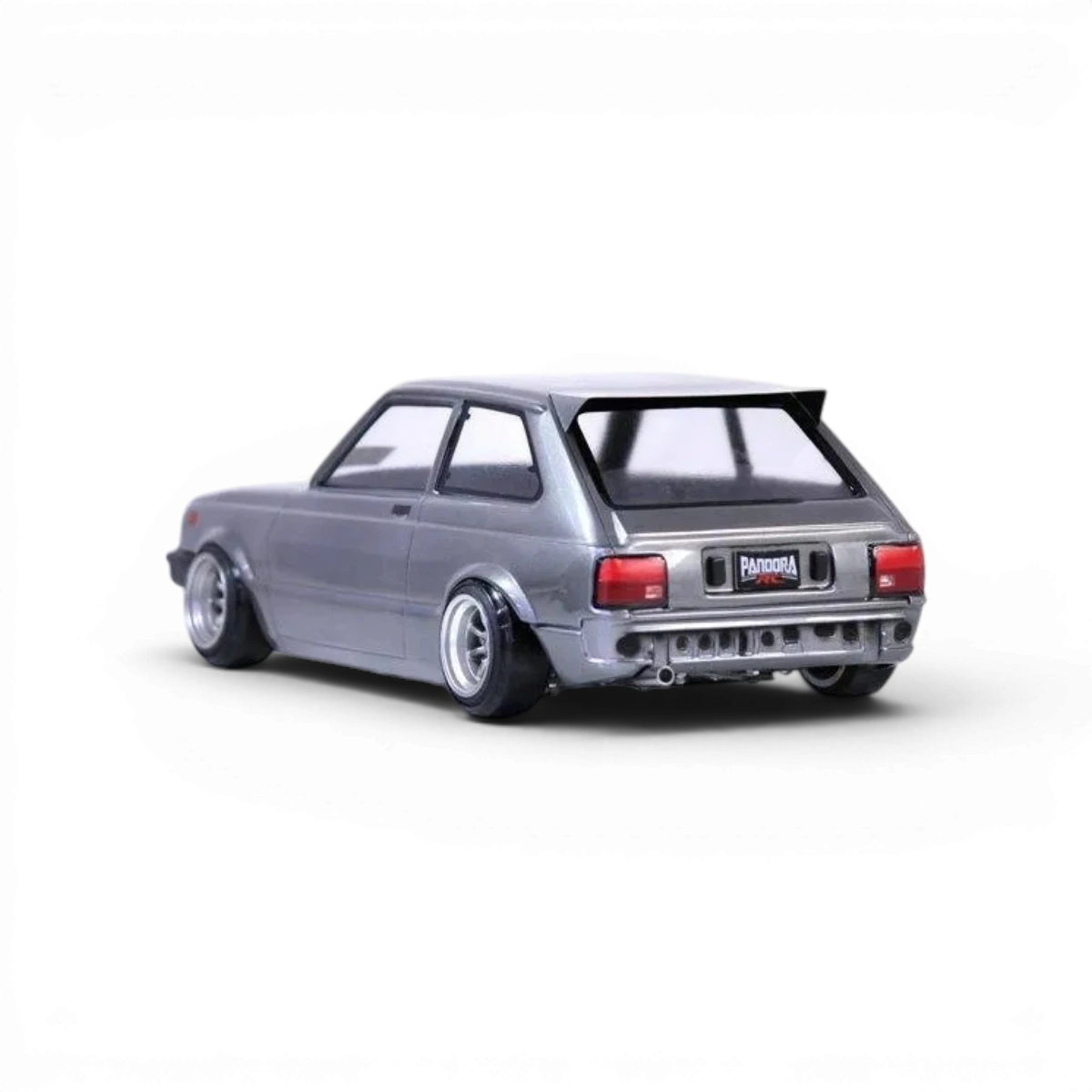 Modèle de carrosserie Toyota Starlet KP61 tardif de Pandora RC, version pour voiture télécommandée, vue de face.