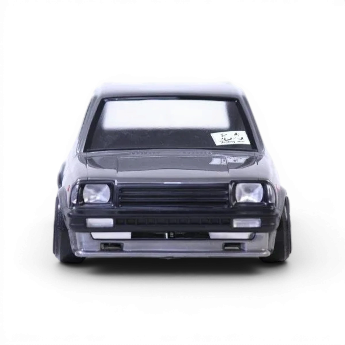 Voiture Toyota Starlet KP61 tardive Pandora RC, carrosserie pour modèle réduit, vue de face avec détails du design.