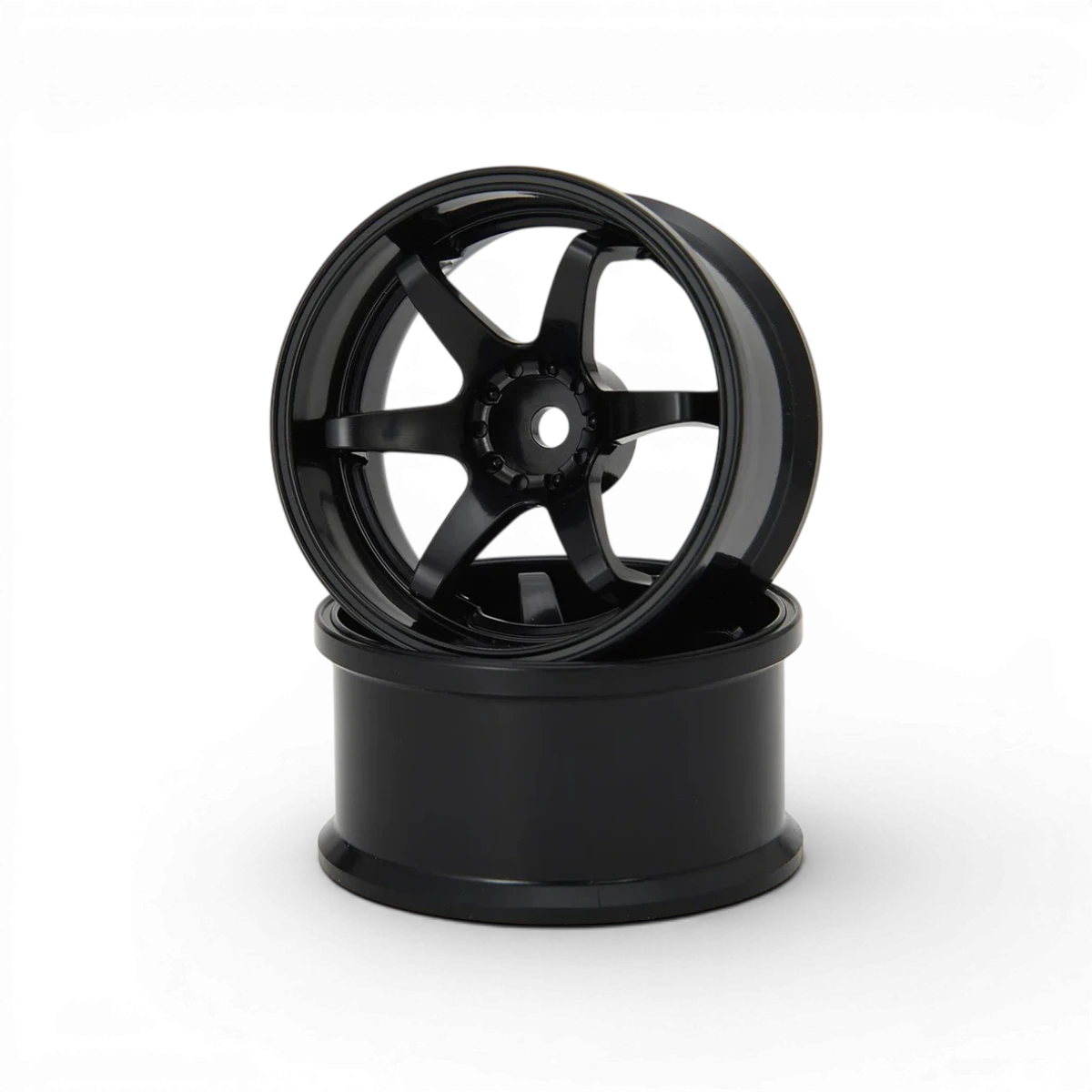 Jantes noires G-force Hayate N-6 Drift Offset+8 pour voiture, roues de sport avec design en alliage, vue de face.