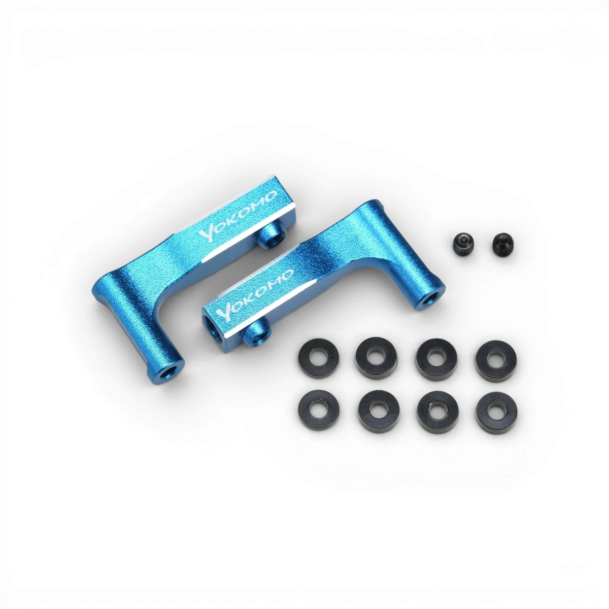 Triangles avant supérieur en aluminium bleu en forme en I, pièces détachées pour voiture RC Team Yokomo, robustes et légers.