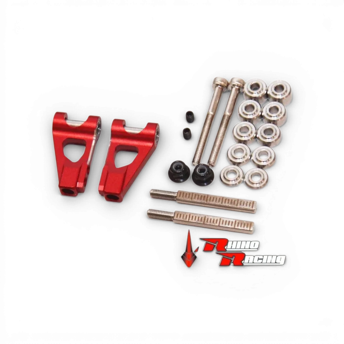 Triangles supérieurs en aluminium Shark pour moto RhinoRacing RR 1200R, fixation robuste et design léger.