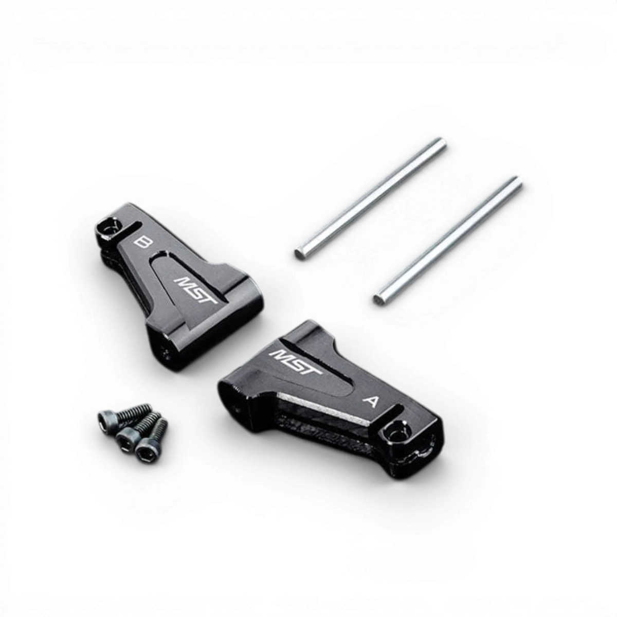 Triangles supérieurs noir Max Speed Technology RMX 2.0, pièces détachées pour vélo, visibles en gros plan.