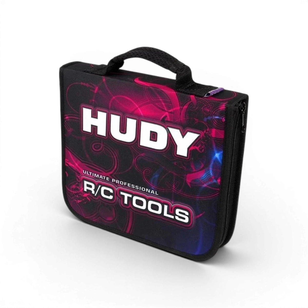 Trousse à outils large Hudy en accessoires, contenant divers outils et compartiments pour le rangement.
