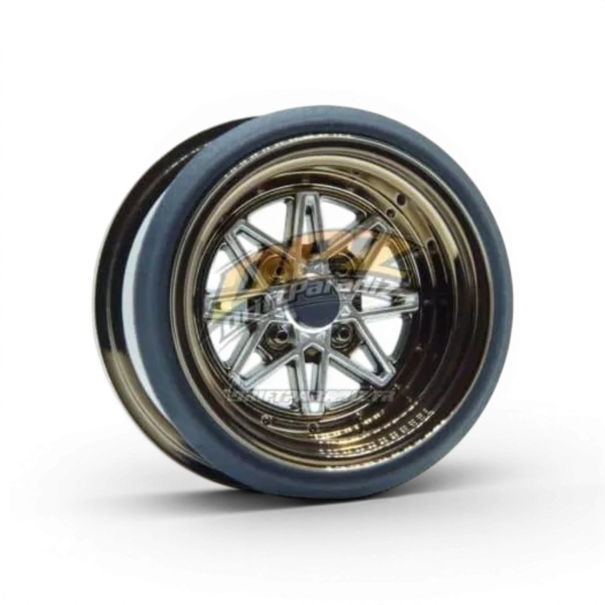 Roues V16D Work Equip 03 en bronze avec décalage de 12 mm, diamètre réel de 9,5 mm, marque Scale Dynamics.