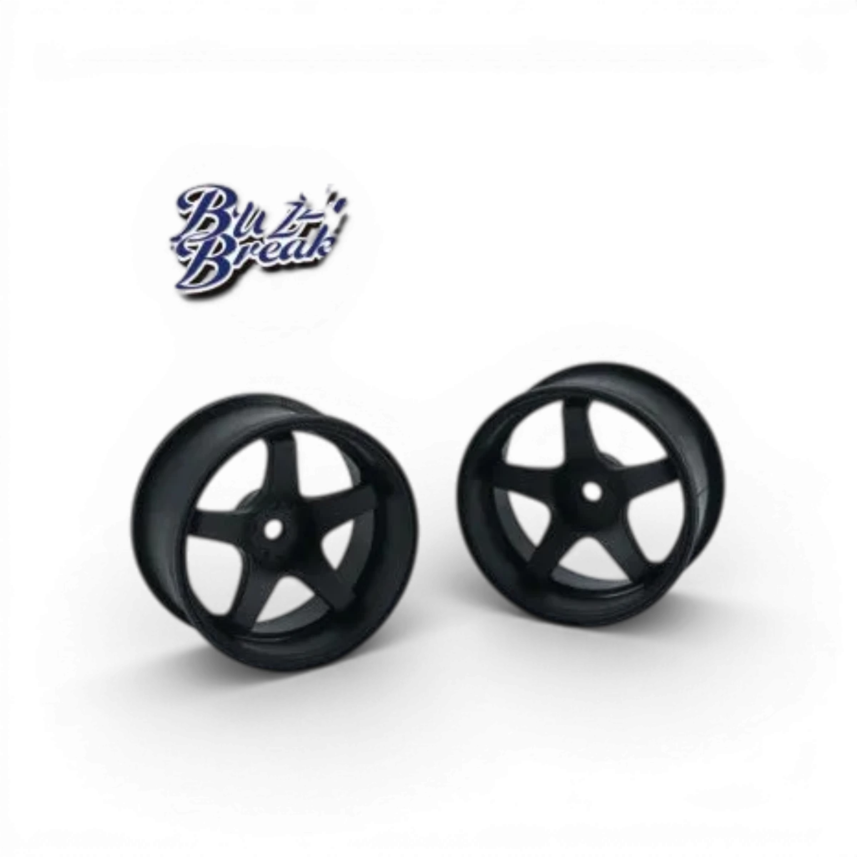 Roues BuzzBreak Valino GV117D R-SPEC 26mm en noir avec détails Off+7, vue de face sur fond blanc.