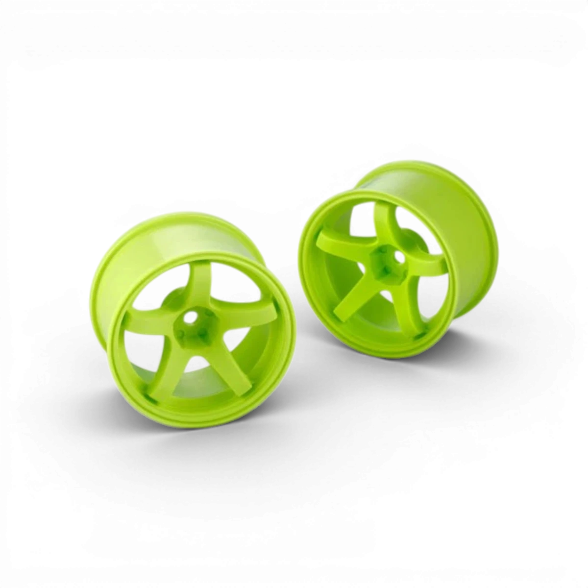 Roues Overdose VALINO GV330 30mm Verte Offset 9, légères et performantes, avec design coloré et détails visibles.