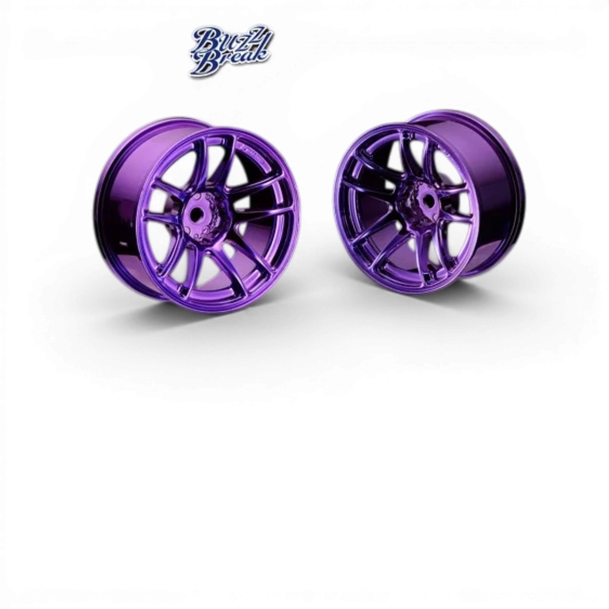 Roues BuzzBreak VALINO N820S 26mm Chrome Violet avec finition Off+7, détails visibles et design élégant.