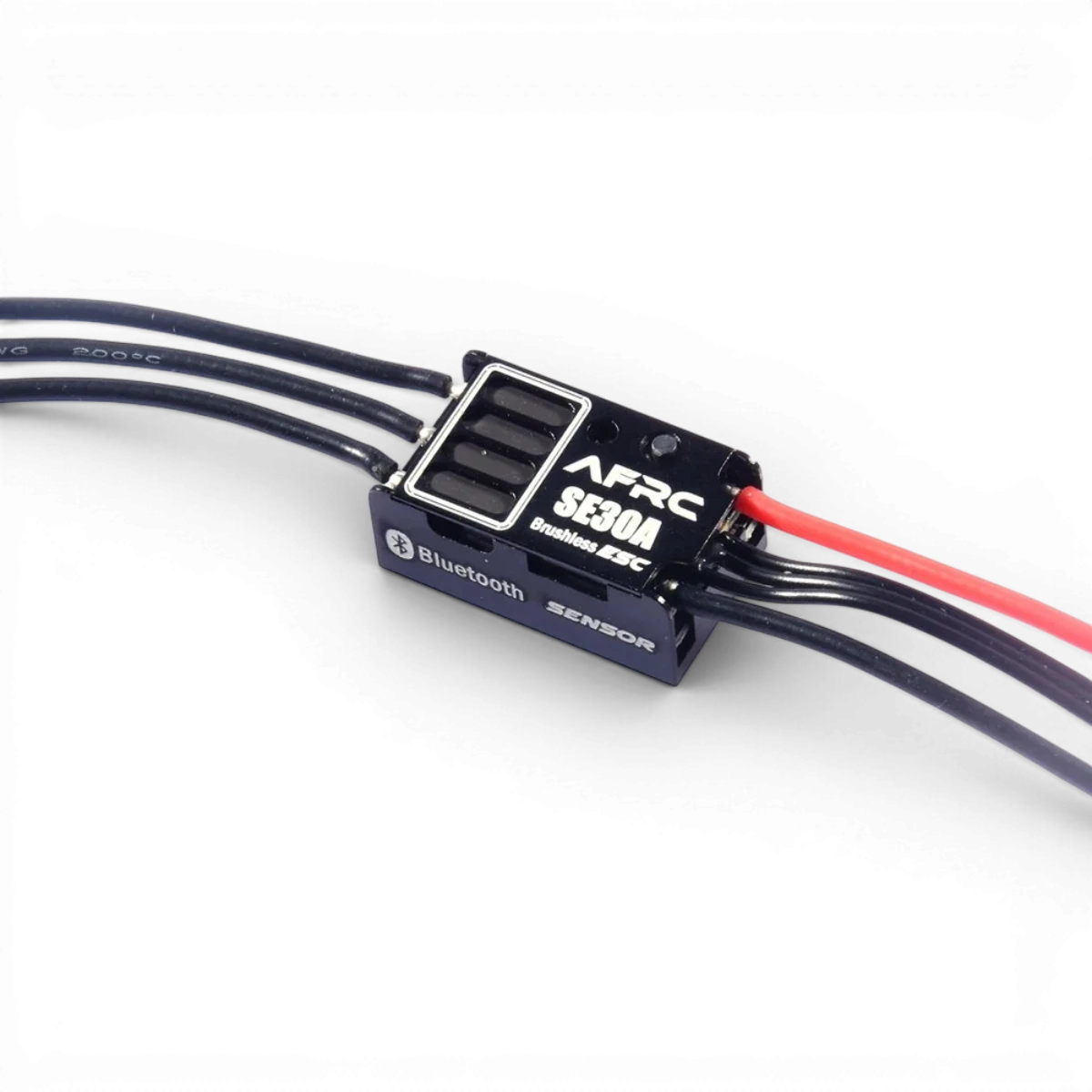 Variateur ESC 30A mini drift AFRC, électronique compact pour voitures RC, avec connecteurs et réglages précis.