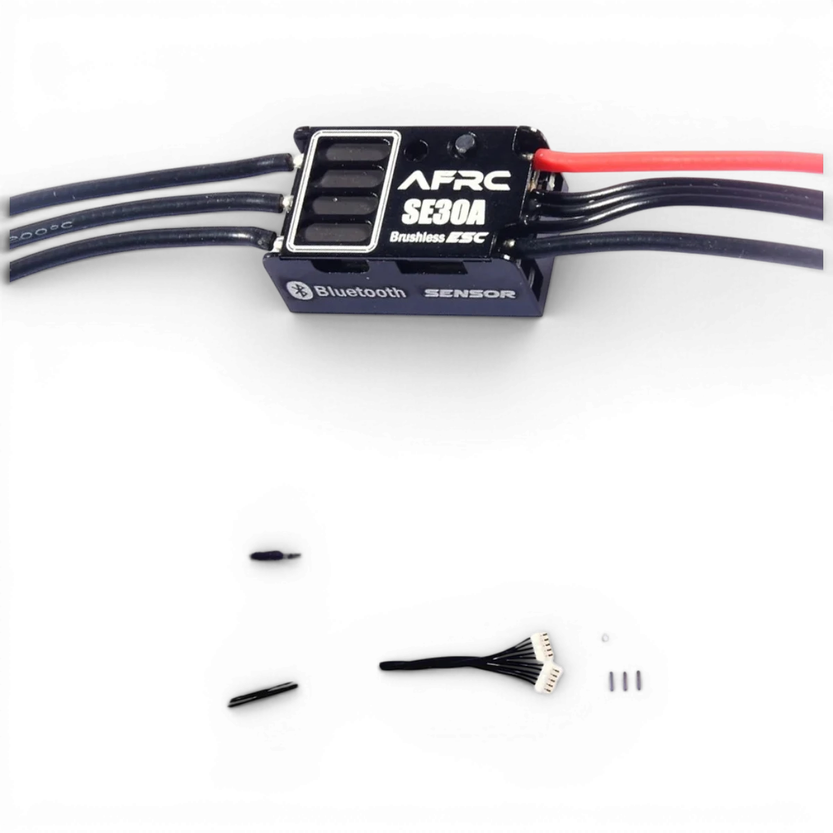 Variateur ESC 30A mini drift électronique AFRC avec Bluetooth intégré, pour véhicules RC et modélisme.