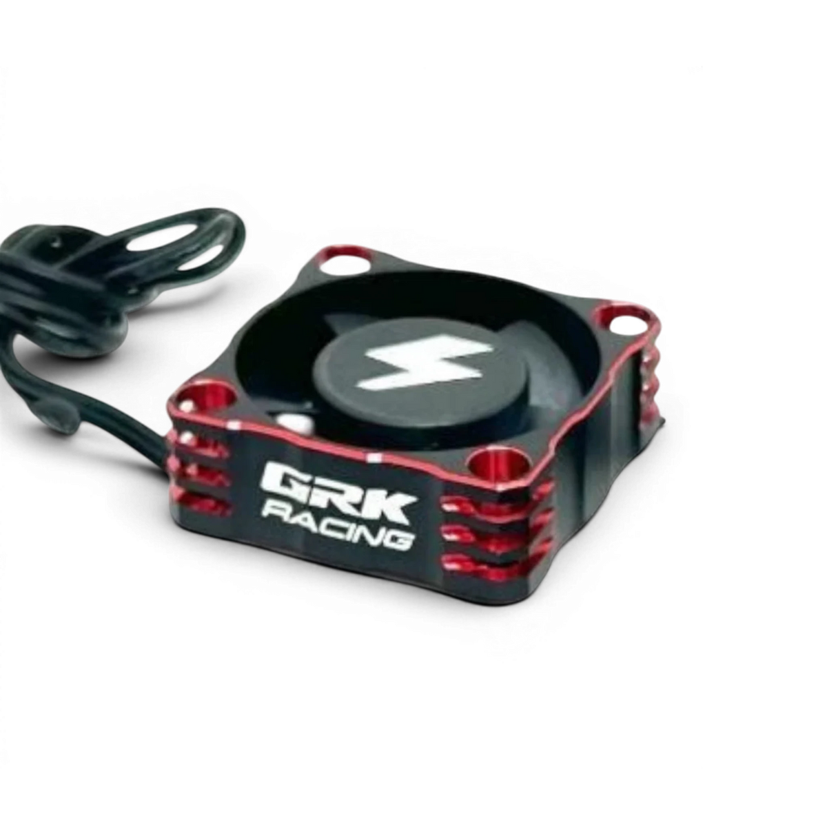 Ventilateur en aluminium GRK RACING 30 mm de la marque SHIBATA, vue de face, avec pales en aluminium pour refroidissement efficace.