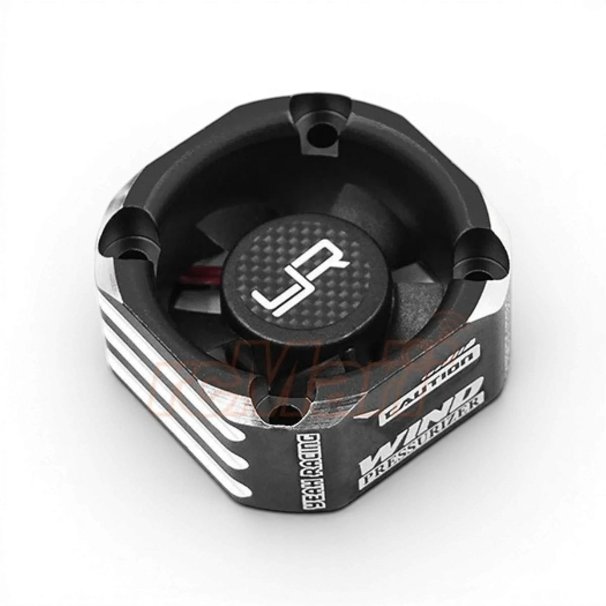 Ventilateur en aluminium Tornado Booster 30mm noir de Yeah Racing, puissant et léger pour refroidissement efficace.