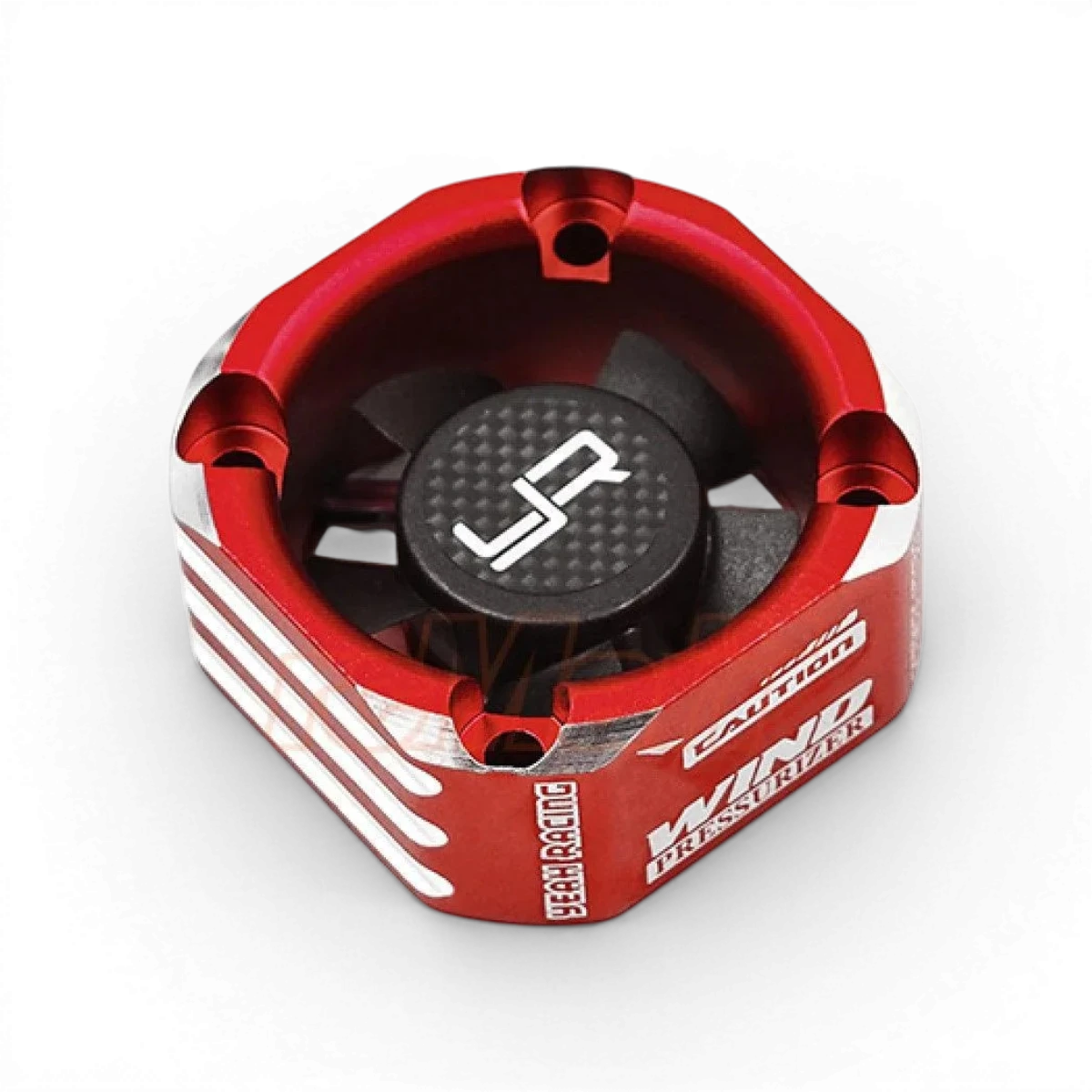 Ventilateur en aluminium Tornado Booster 30mm rouge de Yeah Racing, compact et performant pour modélisme RC.