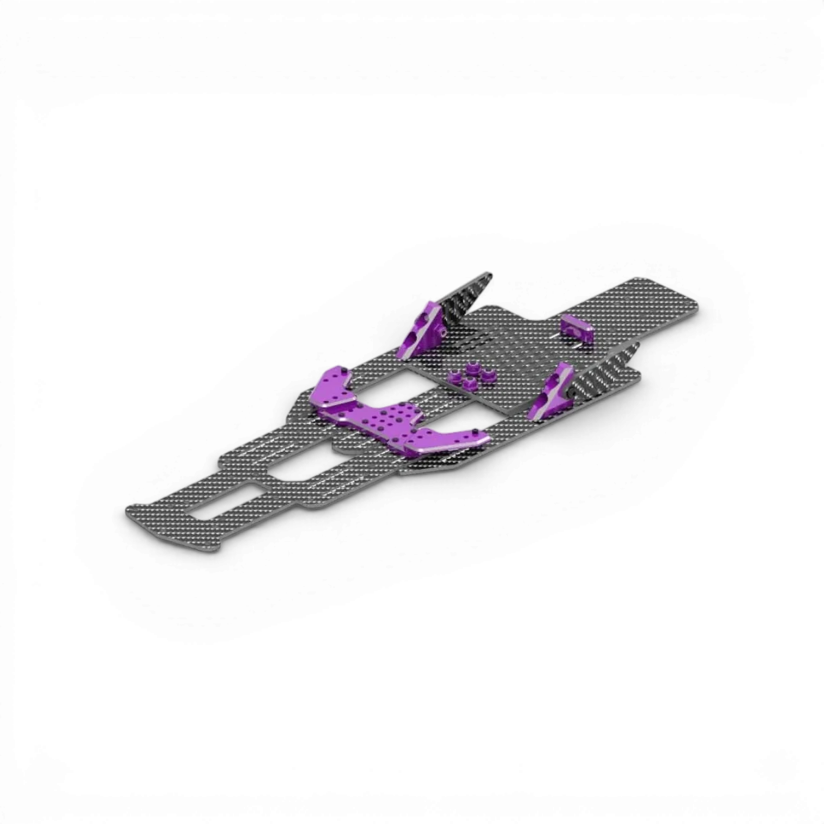 Jouet de sport RhinoRacing Violet Platine inférieure Conversion Shark, modèle RR 800P, conçu pour la compétition.