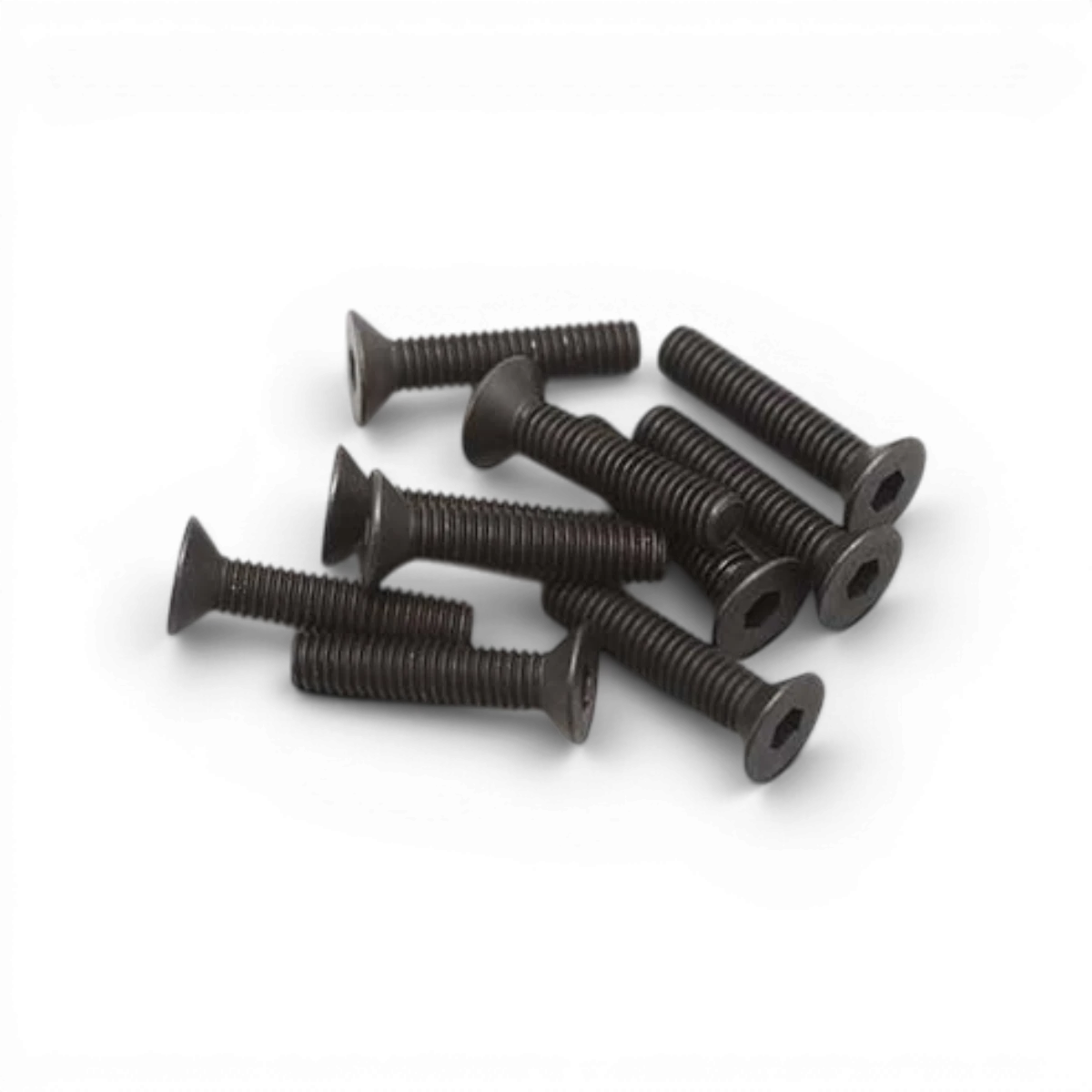 Vis en acier à tête plate 3x16 mm pour pièces détachées Team Yokomo, durable et résistante, adaptée aux modèles RC.