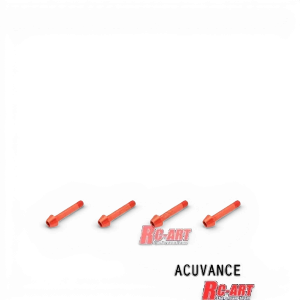 Vis Duralium rouges pour Acuvance, pièce détachée de 13 mm de marque World Pro, visible avec finition rouge brillante.