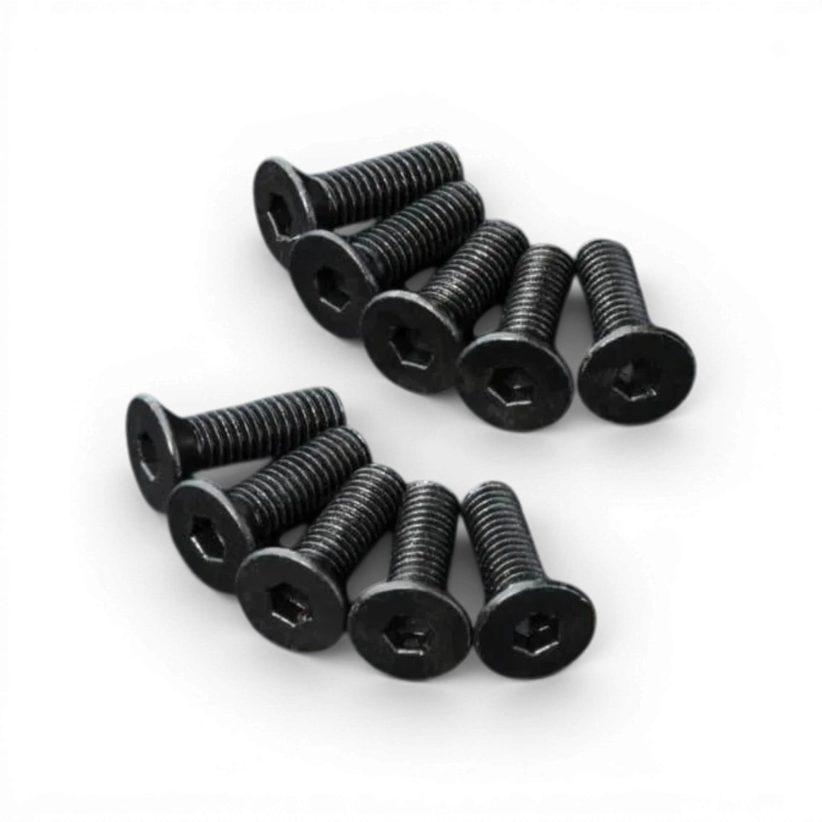 Jeu de 10 vis M3x10 à tête plate de la marque Max Speed Technology, pièces détachées pour différentes applications.