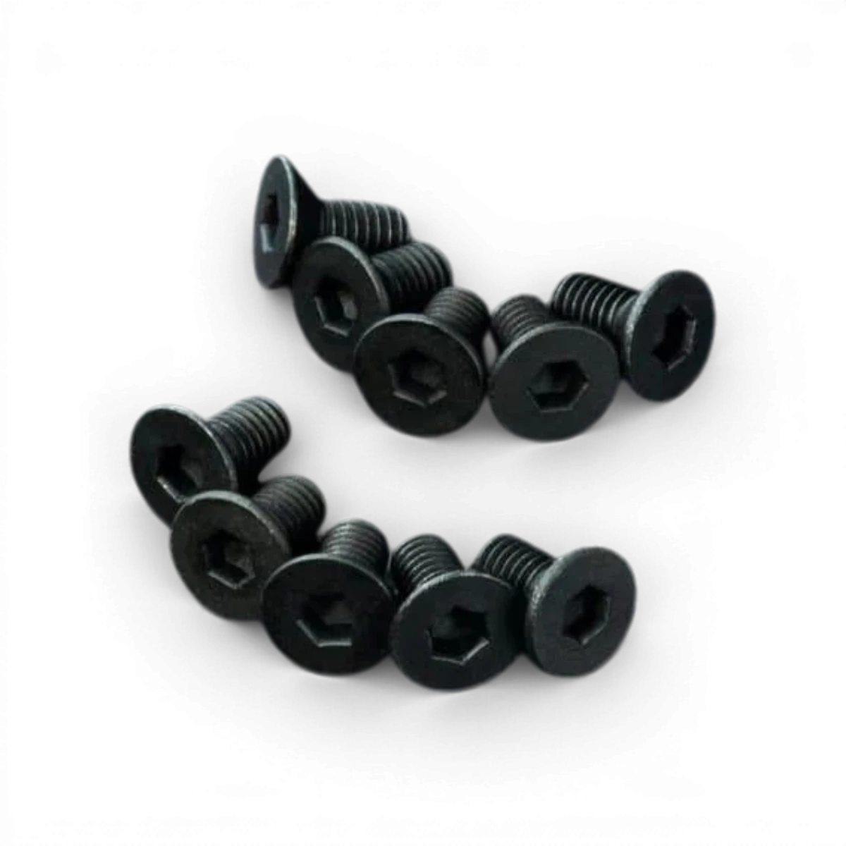 Ensemble de 10 vis M3x6 à tête plate de la marque Max Speed Technology, pièces détachées pour fixation ou assemblage.