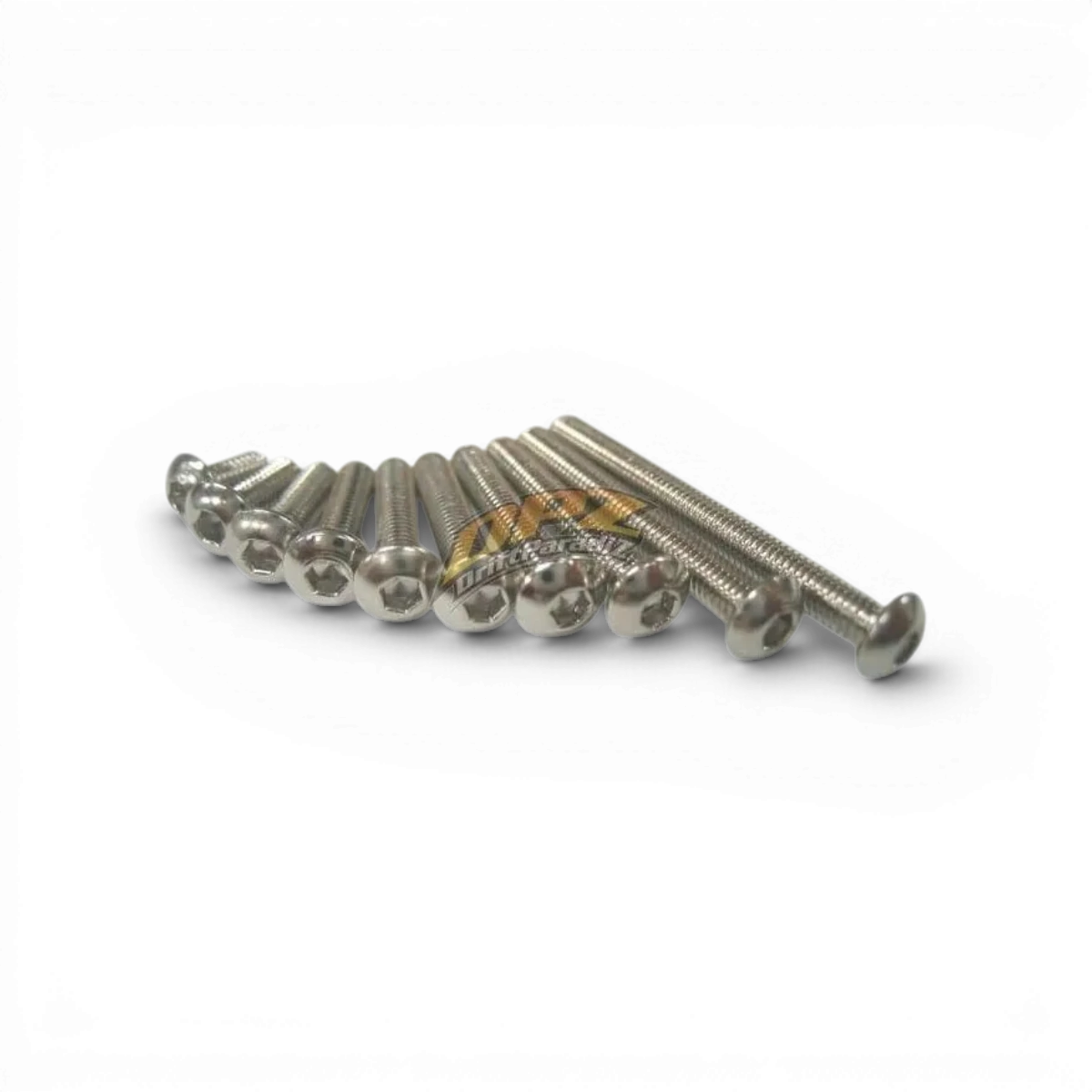 Vis tête ronde chrome 3x16 de la marque Mikuni Factory, pièce détachée pour carburateurs SBN.
