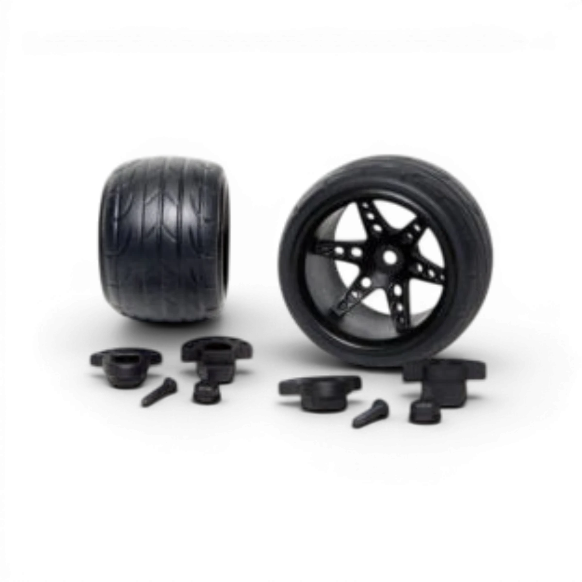 Volant électronique SRC Sideways RC pour Futaba et Sanwa, poignée blanche avec détails noirs, vue en gros plan.
