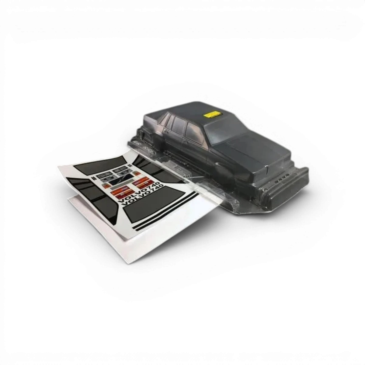 Carrosserie Volvo 740 pour voiture RC Aplastics RC, design détaillé et réaliste, adaptée pour modèles de drift.