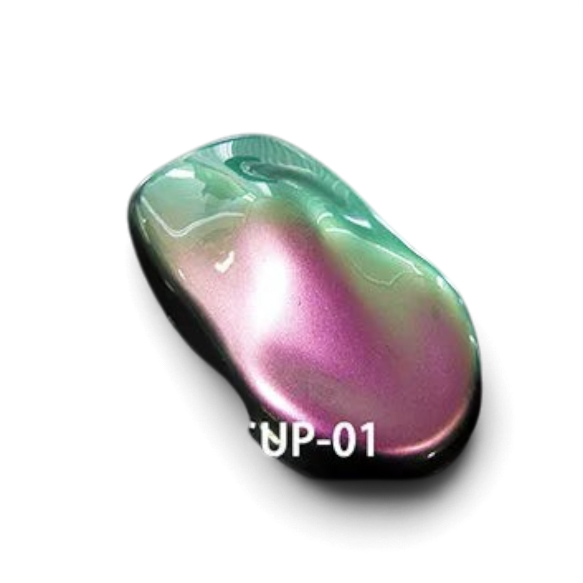 Perle Vpearl SUP01 de Show UP, perle synthétique blanche avec finition brillante, vue rapprochée.