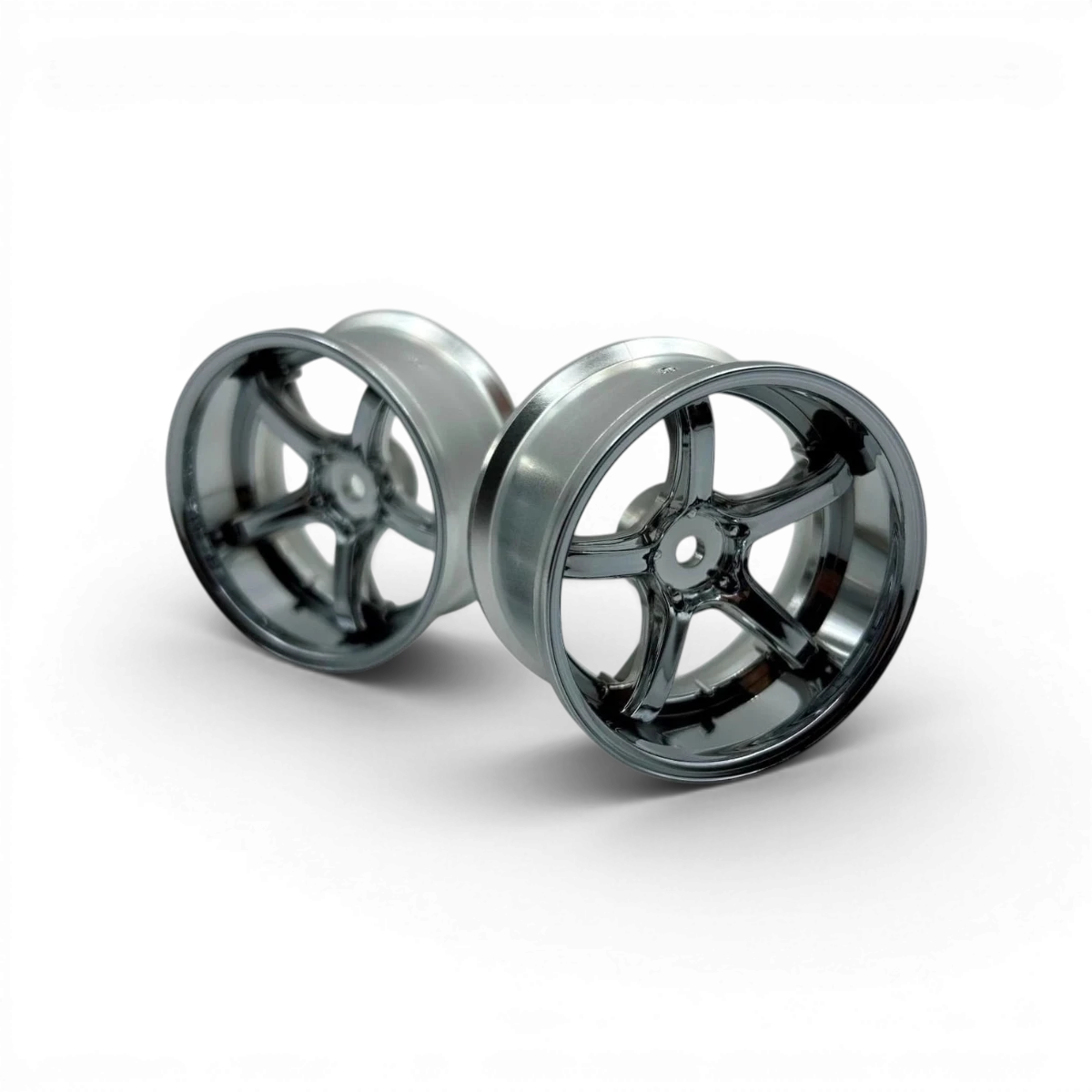 Roues Work Emotion T5R Offset 6 en chrome de la marque Custom lab's, vue de face avec finition brillante.