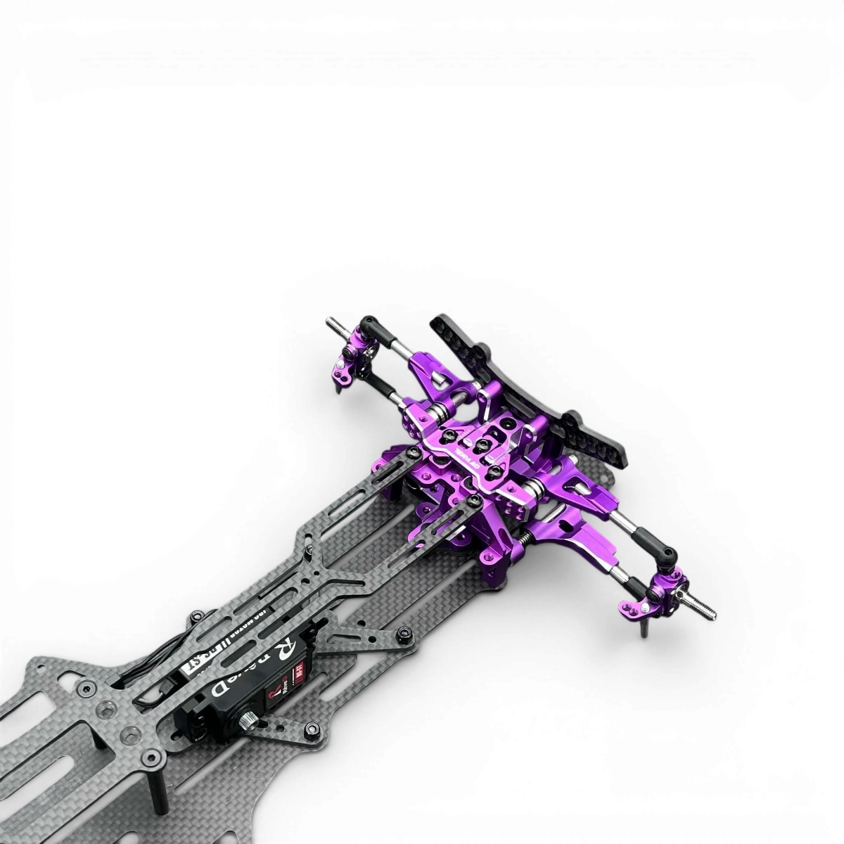 Support de positionnement du servo X-brace TEAM AD pour YDZX RX, pièce pour voitures RC, en plastique noir avec fixation.