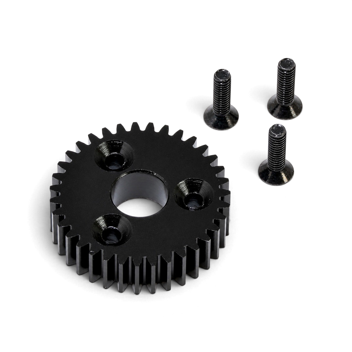 Engrenage de transmission DriftParadiZ 35 dents en POM noir pour FR-D7 avec trois vis de montage M2