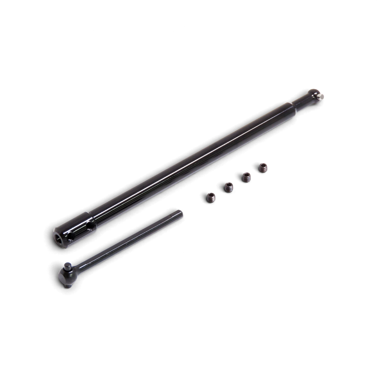 Árbol central ajustable DriftParadiZ de aluminio negro para chasis RC FR-D7, longitud 130-159 mm con tornillo de apriete