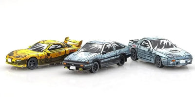 1:64 Initial-D Comic Edition 3 Cars Set + KS07117Y Free - KYOSHO - KS07057AA