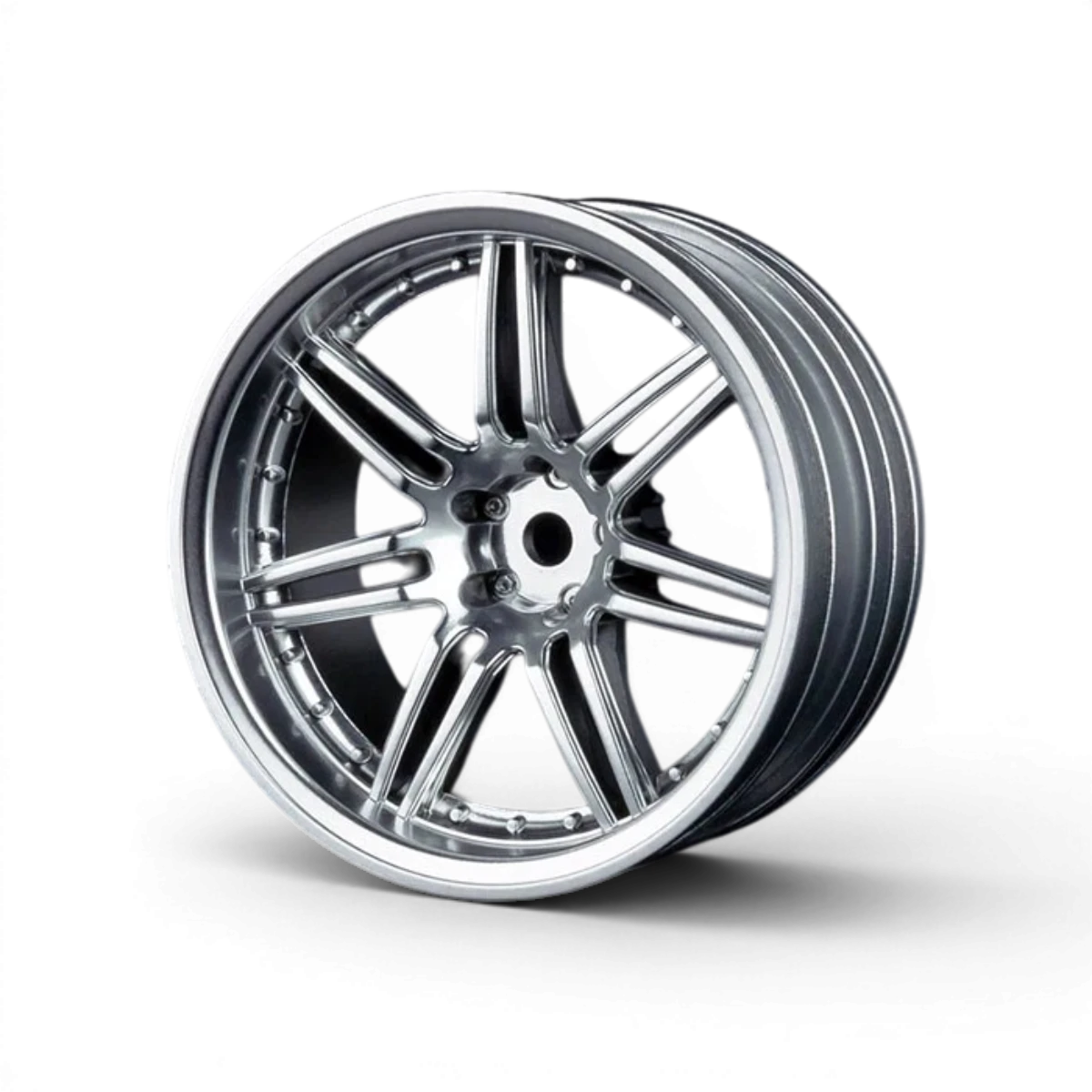 Jantes X603 +8 Chrome mat de Max Speed Technology, roues en alliage avec finition chromée mate, vues de face.