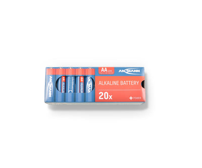 Box of 20 ALKALINE AA 1.5V - LR6 - ANSMANN - 500609050