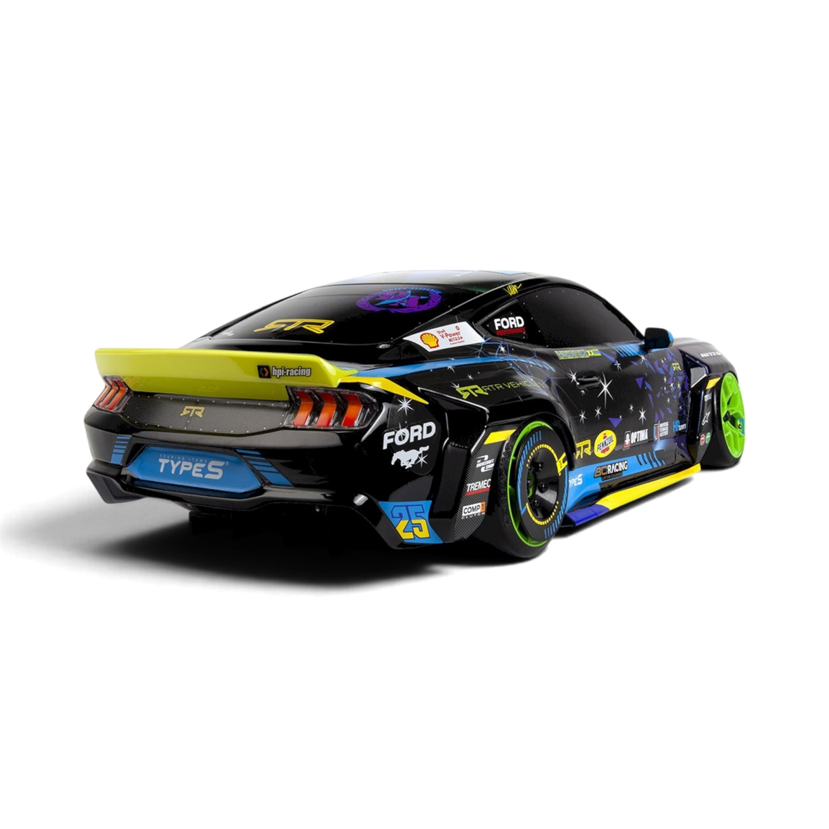 Voiture RC drift HPI Ford Mustang RTR Spec-5 FD Vaughn Gittin Jr, modèle de voiture télécommandée pour drift.