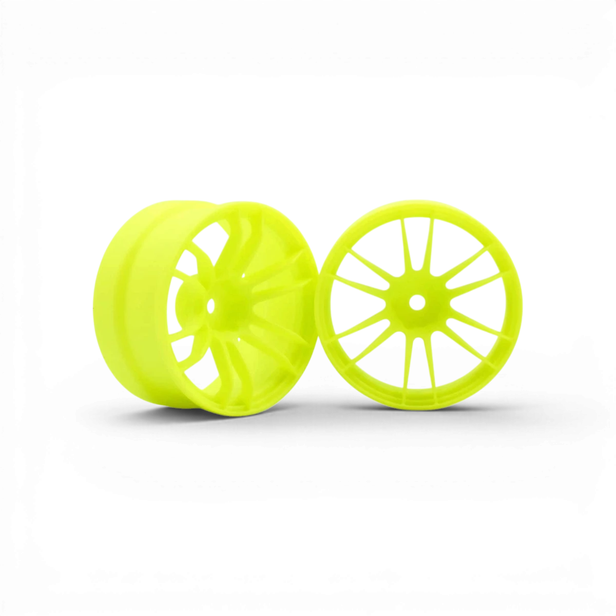 Roues Team Reve D UL12 avec décalage de 6mm en jaune, vue rapprochée montrant le design et la finition des jantes.