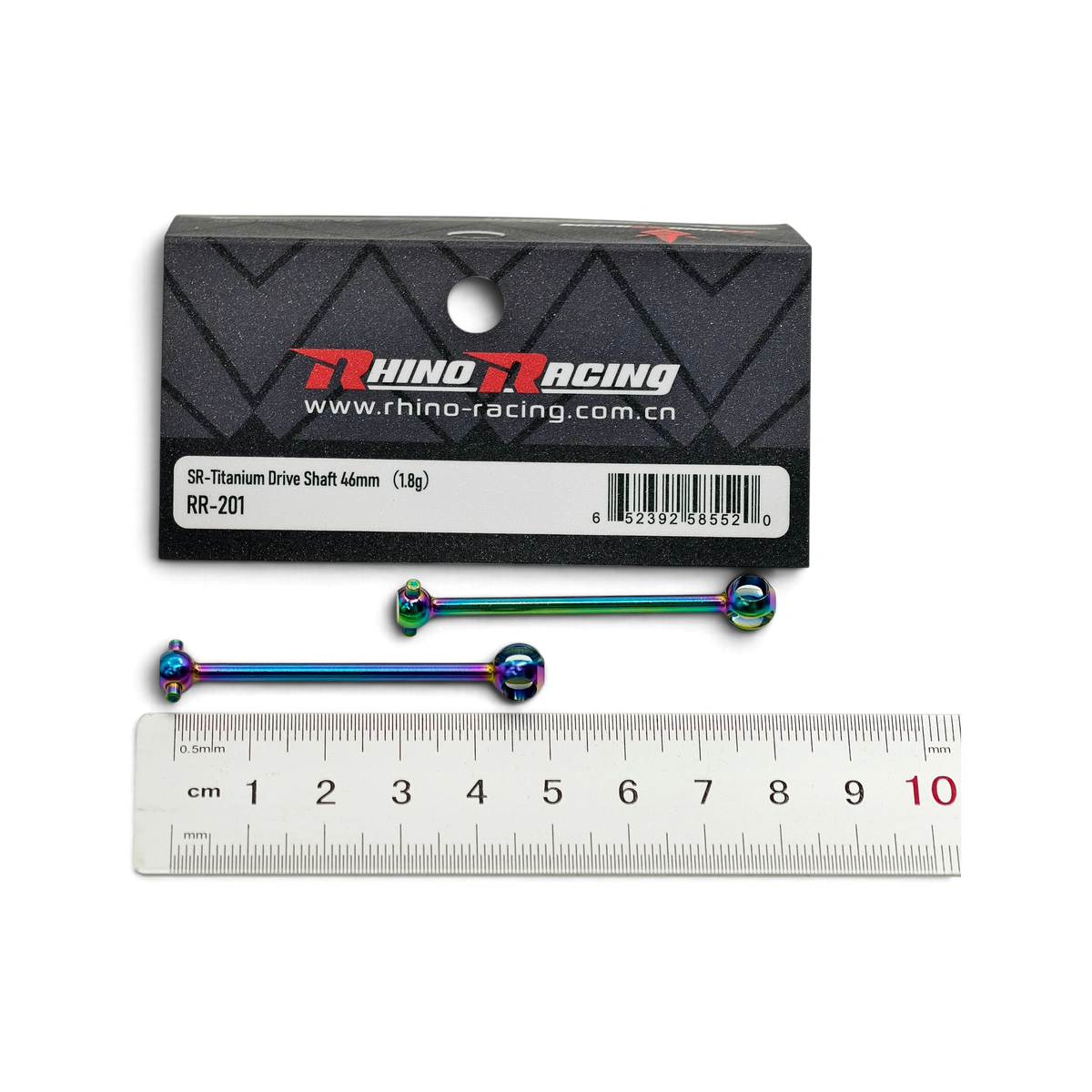 Paire de cardans CVD en titane irisé Rhino Racing pour châssis drift, vendus par DriftParadiZ