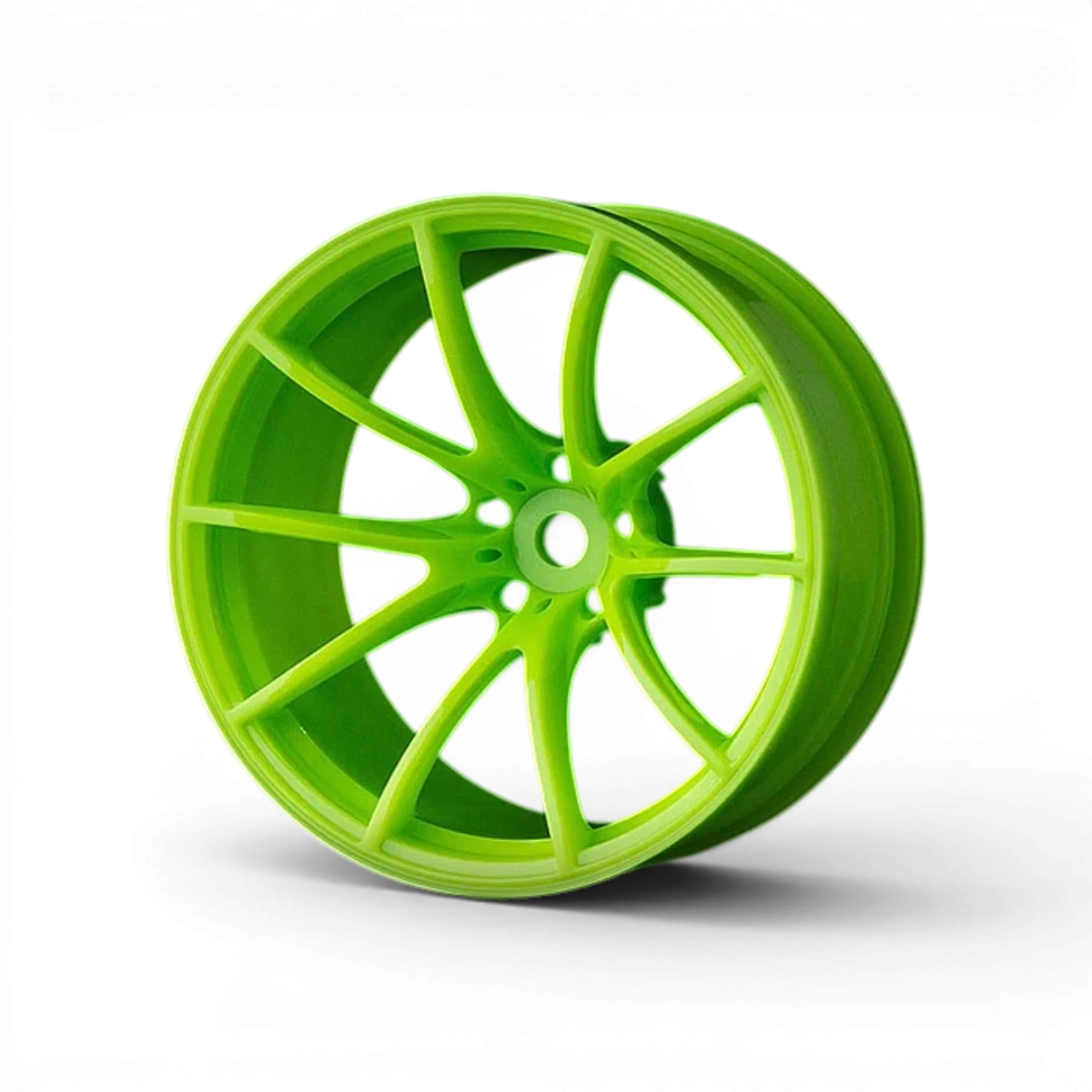 Jantes G25 +11 Vertes de Max Speed Technology, roues de course avec design moderne, visibles en gros plan.