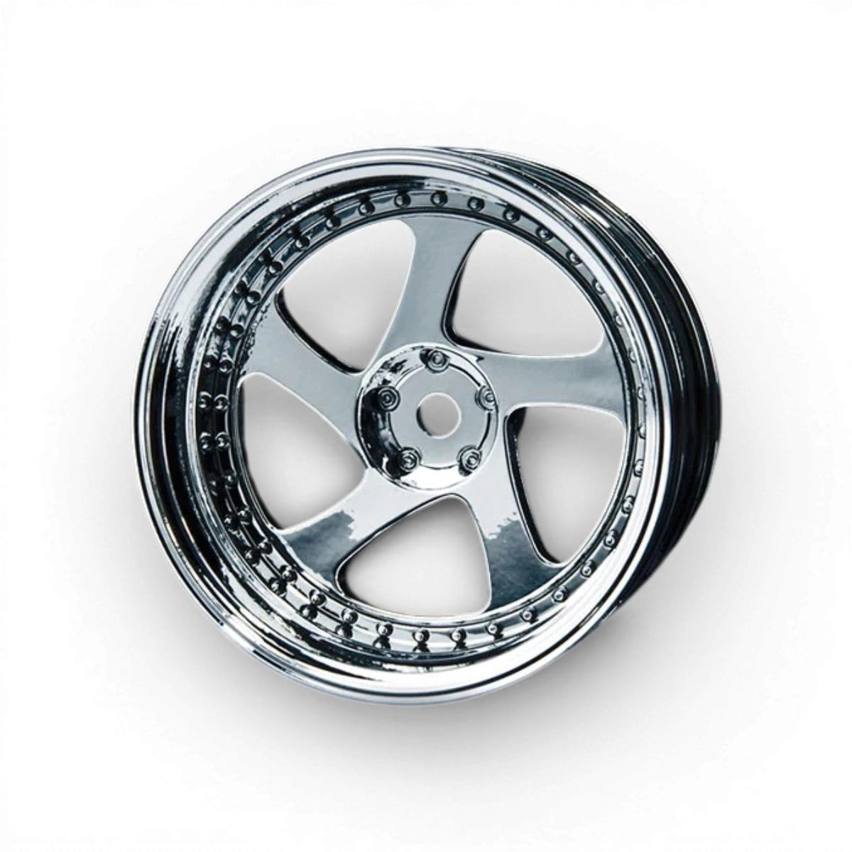 Jantes TMB +11 Chrome pour roues, marque Max Speed Technology, finition chromée brillante, visibles en gros plan.