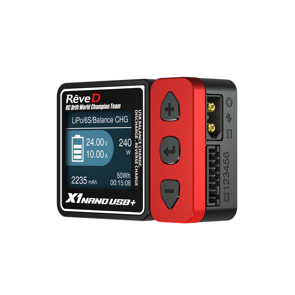 Chargeur USB X1 NANO Plus 240W de Team Reve D, appareil électronique compact avec ports USB pour charge rapide.