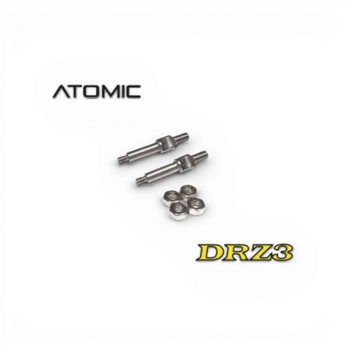 Axes de roues avant pour véhicules RC Atomic RC Mini, pièces détachées robustes pour modèles radiocommandés.