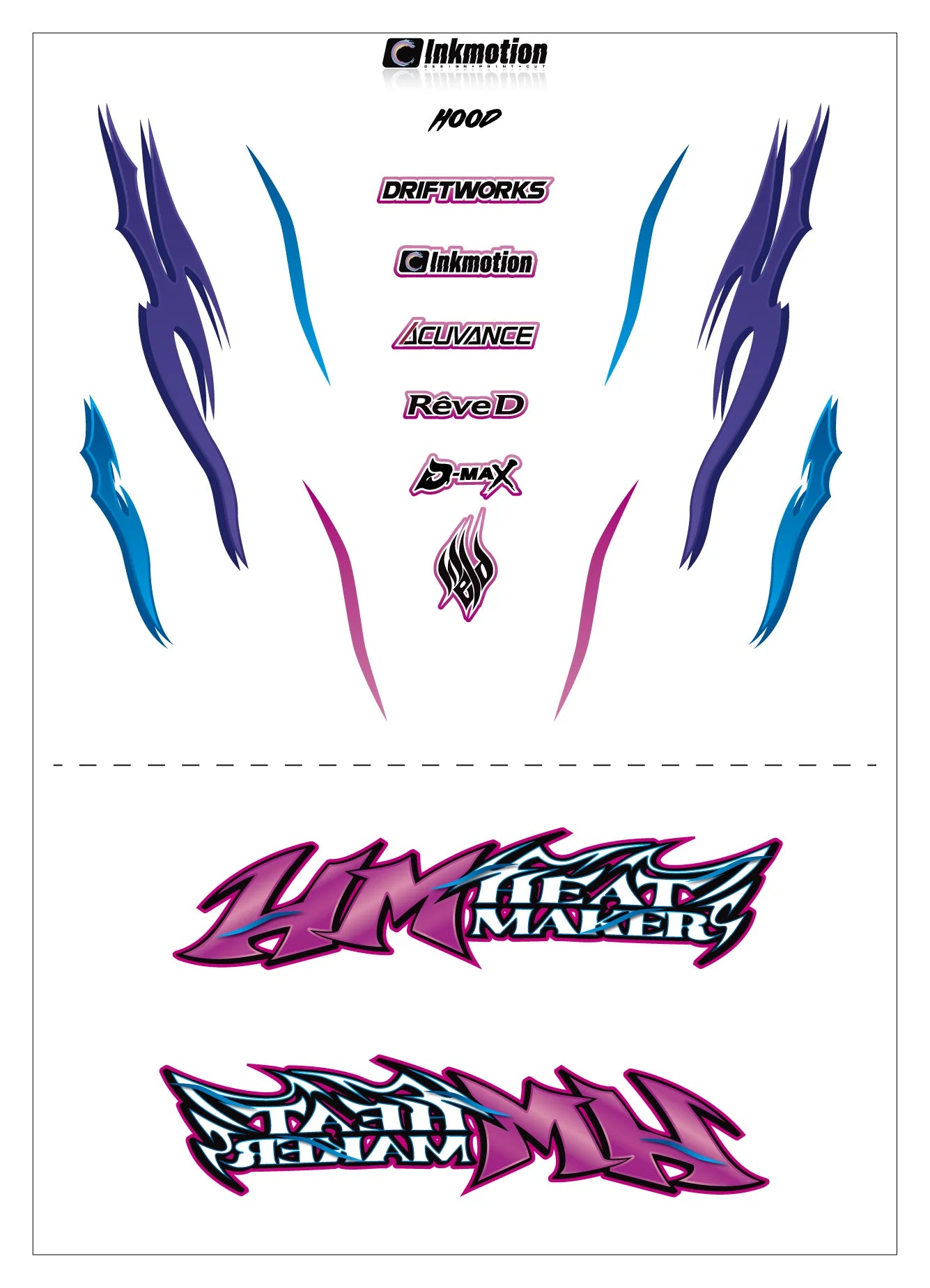 Decorazione completa adesiva - Heater Purple-Blue 