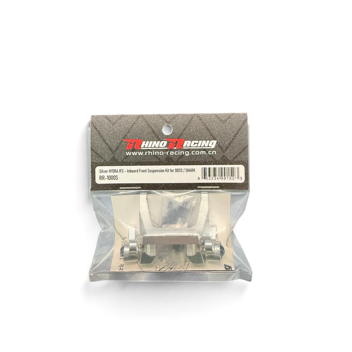 Kit Hydra Shark IFS de RhinoRacing, composant de suspension avant avec hoses et raccords visibles, pour véhicules tout-terrain.