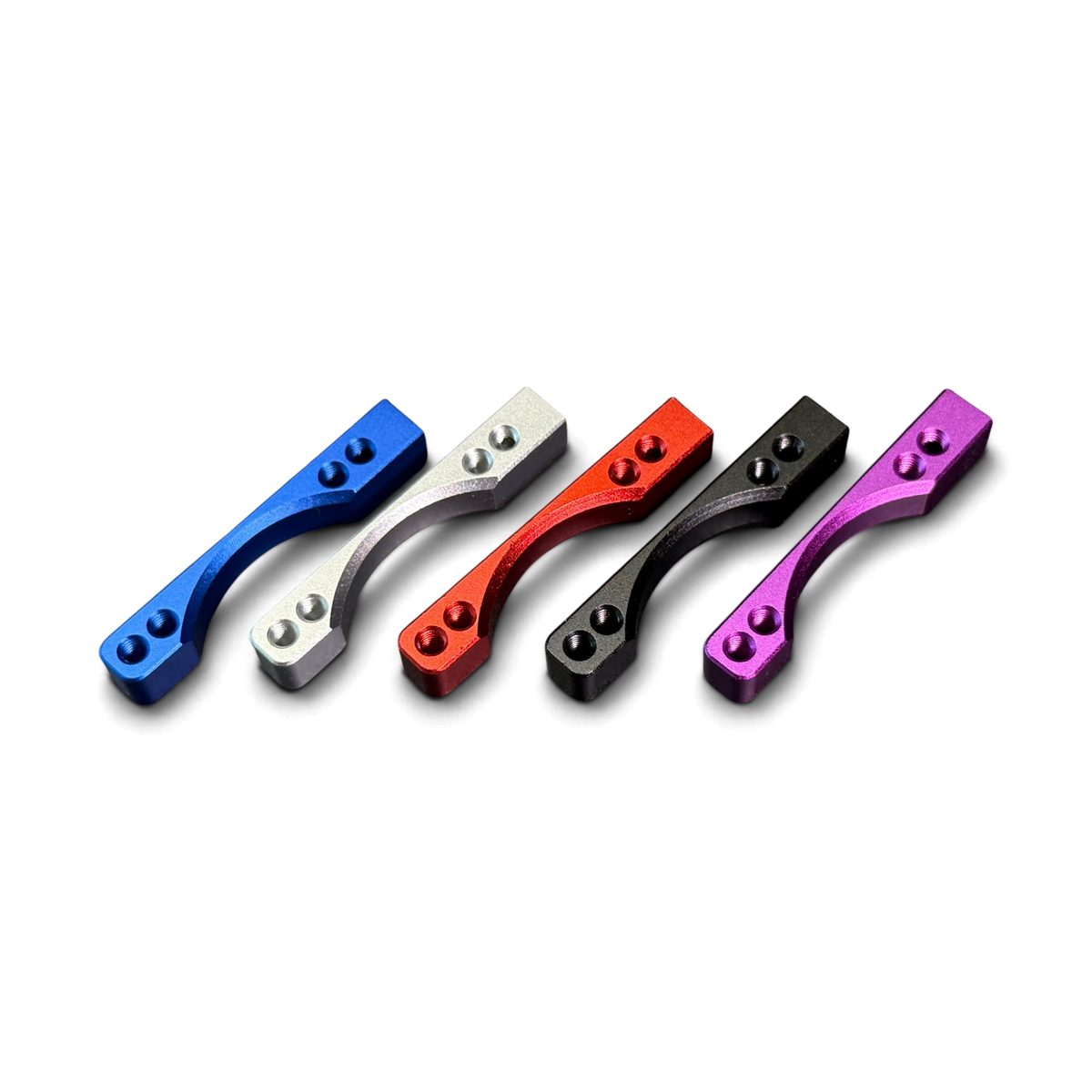 Supports de ventilateur universels en aluminium DriftParadiZ pour châssis RC Drift, disponibles en cinq couleurs.