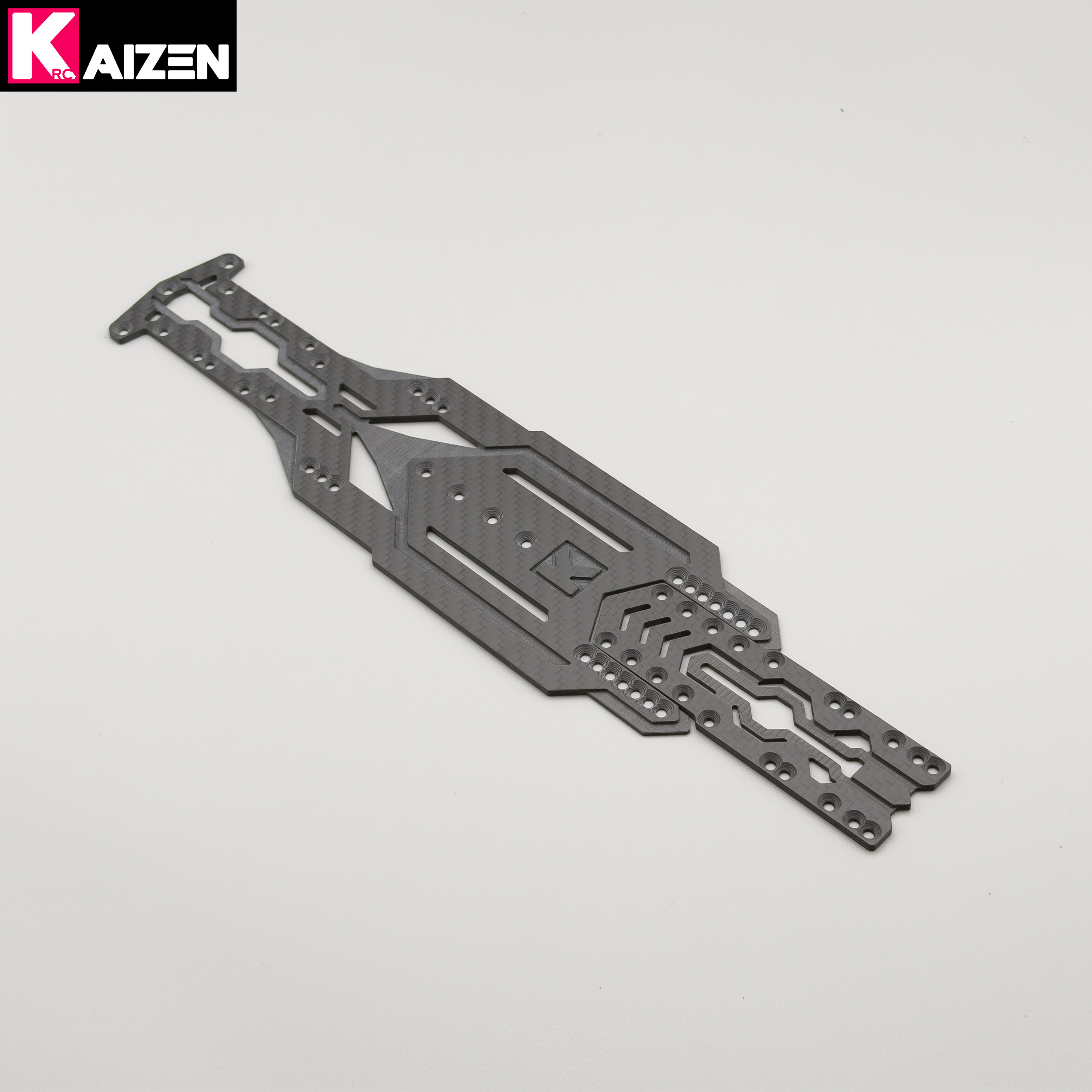 Platines châssis en carbone Kaizen Conversion pour Overdose GALM, pièces détachées RC, design léger et robuste.