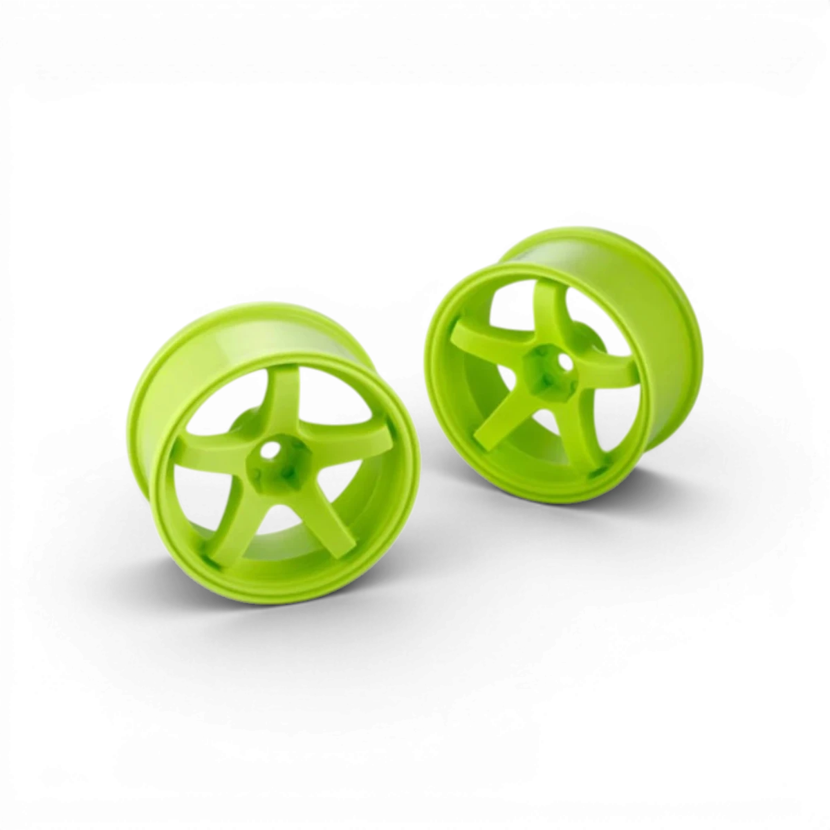 Roues Overdose VALINO GV330 26mm Verte Offset 7, vue de face, avec détails de la jante et du design coloré.