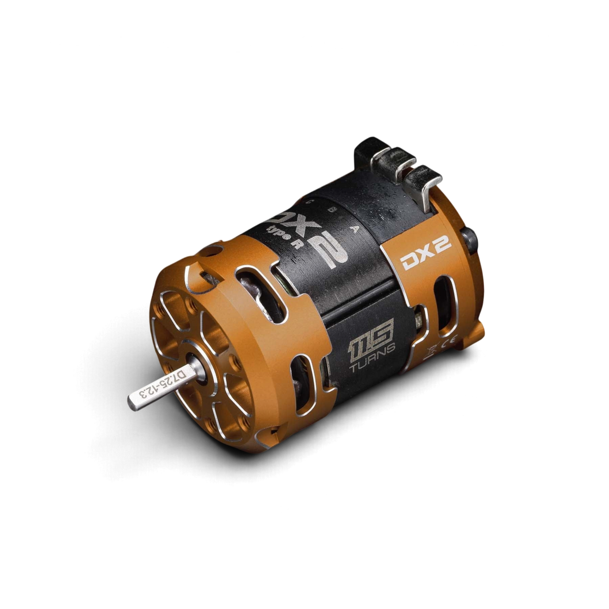 Moteur brushless Racing Performer DX2 Type-R 11.5T de Team Yokomo, vue en gros plan, composants électroniques visibles.