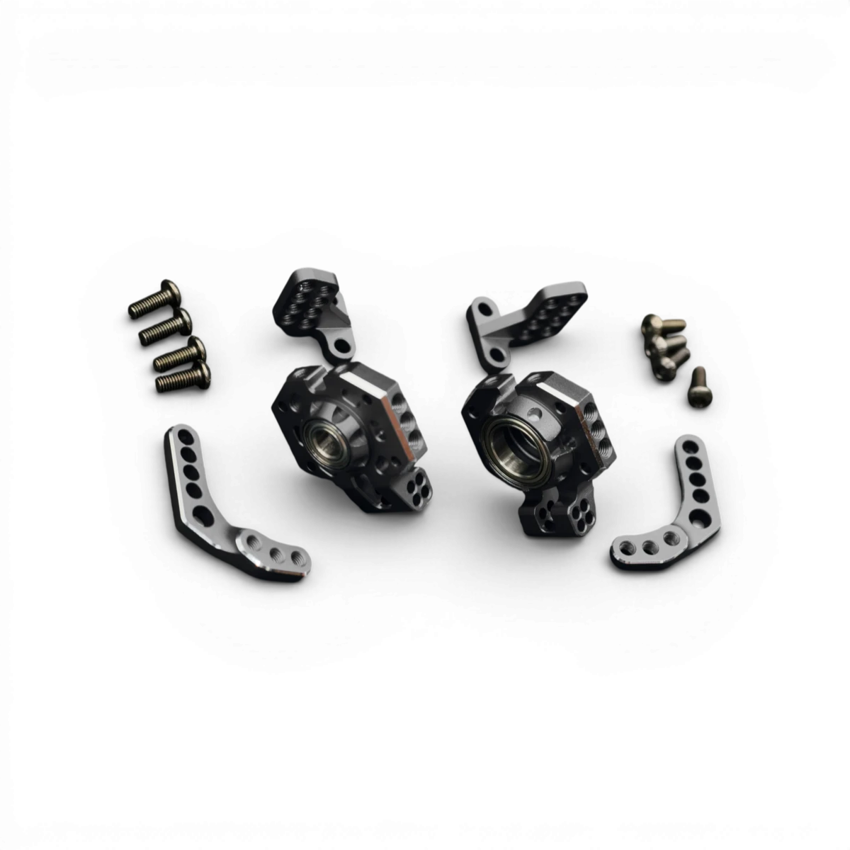 Moyeu arrière en aluminium SR Series de RhinoRacing, avec rayons et fixation visible, pour vélo performant.