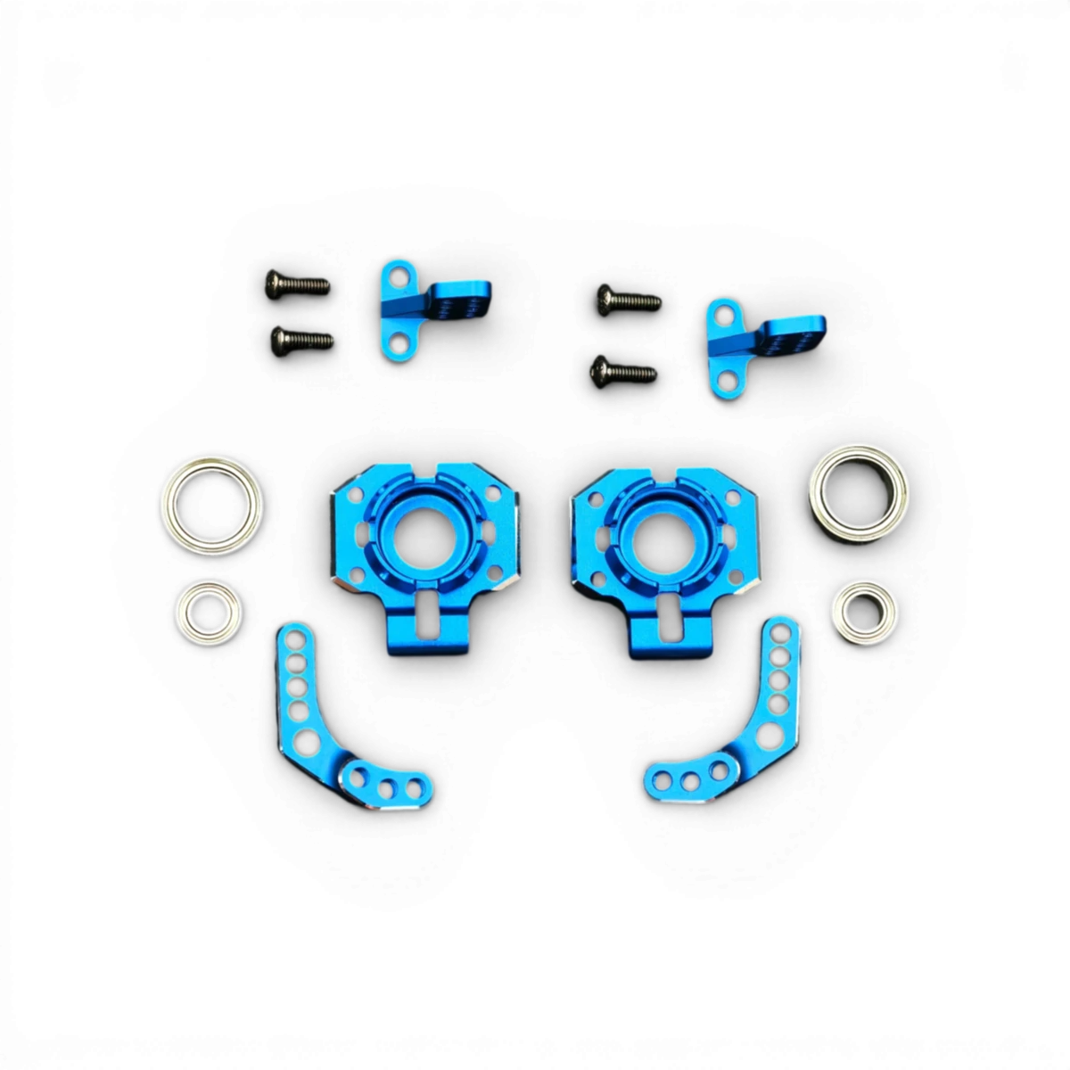Moyeu arrière en aluminium SR Series de RhinoRacing, avec détails techniques visibles, conçu pour vélo de course léger.